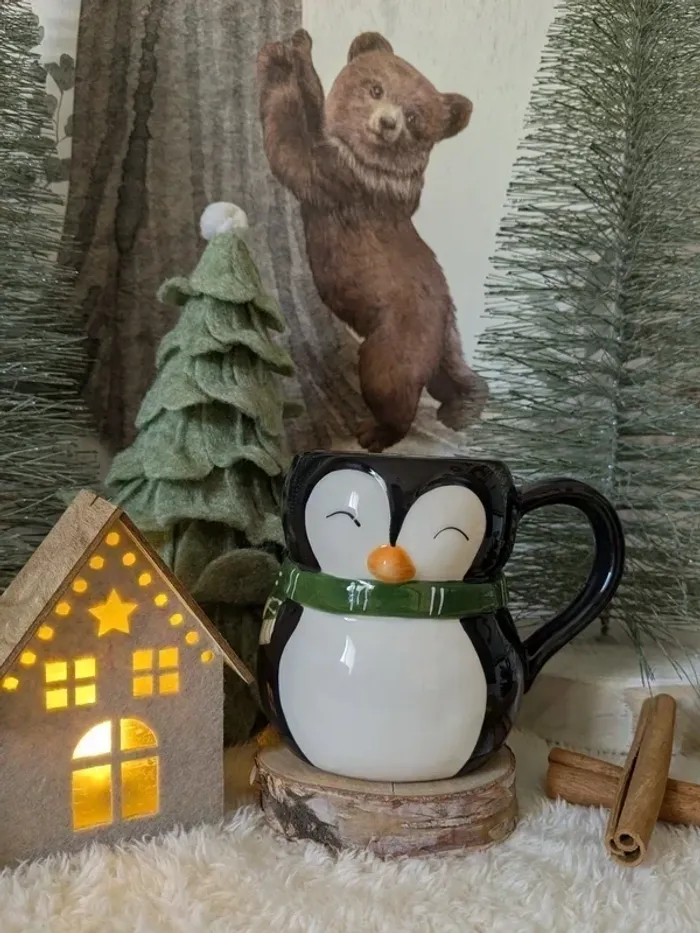 Jolie tasse céramique en forme de pingouin - NEUVE - photo numéro 3