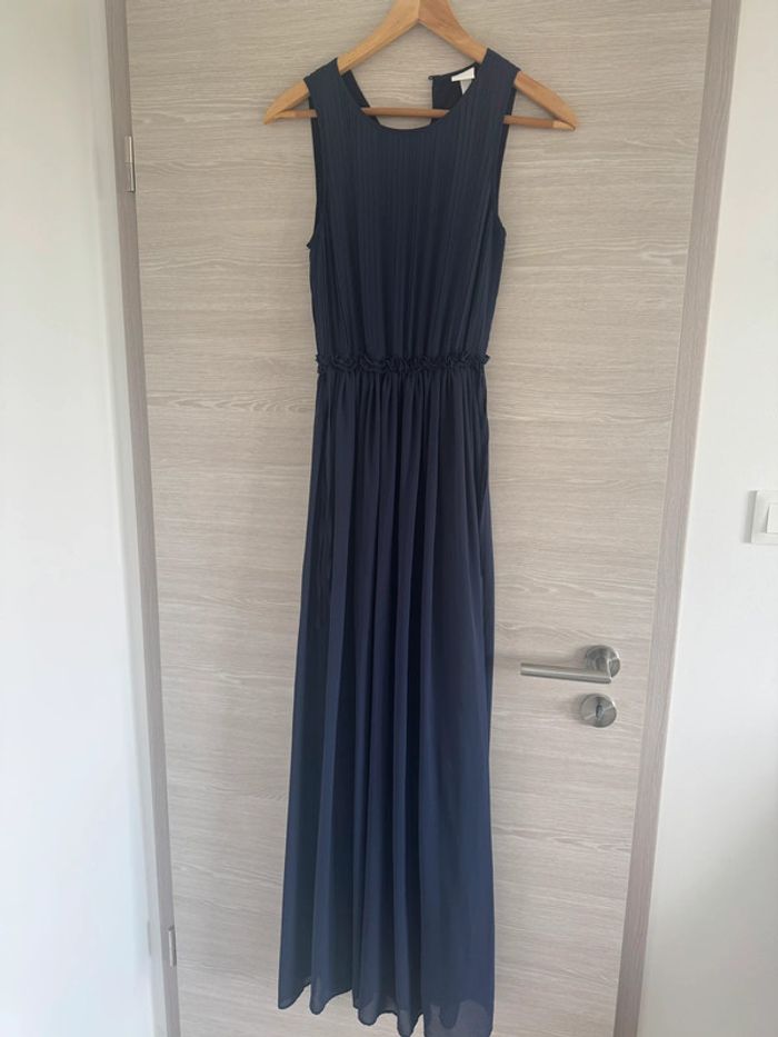 Robe longue bleu marine