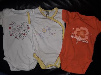 Lot bodys manches courtes 3 mois