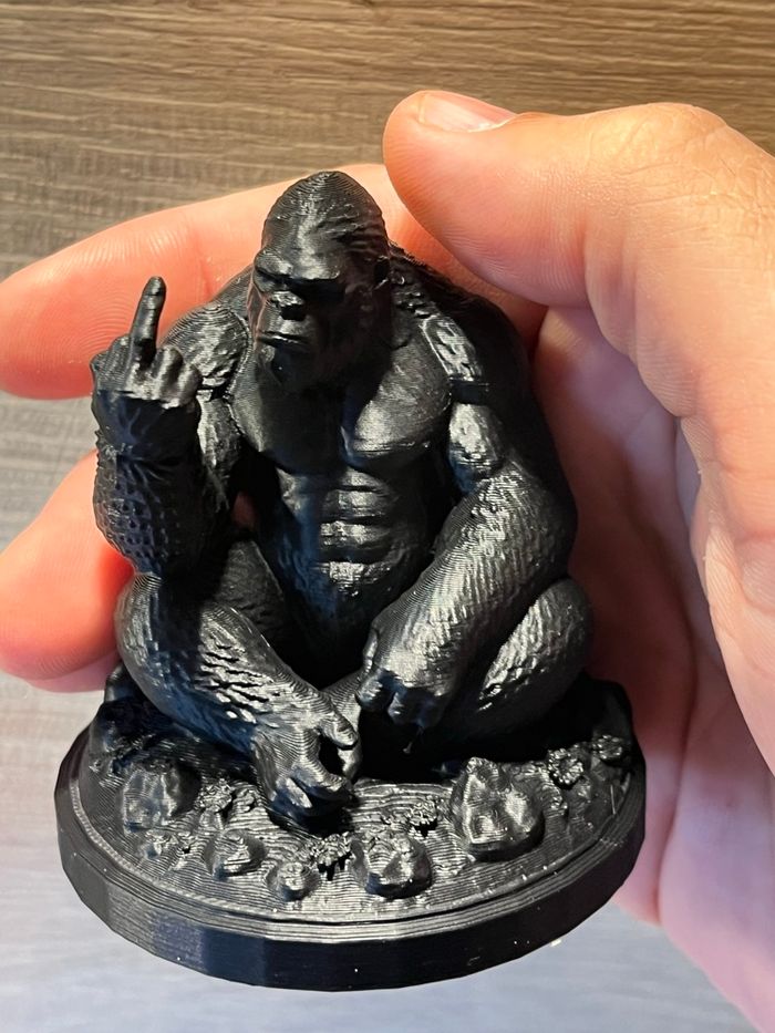🦍 Figurine Gorille Noir Assis – Modèle original - photo numéro 6