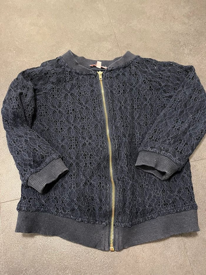 Veste dentelle zippee 6 ans