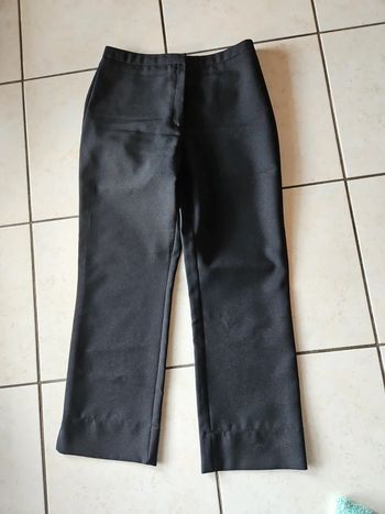 Pantalon taille 38 noir paillettes roses