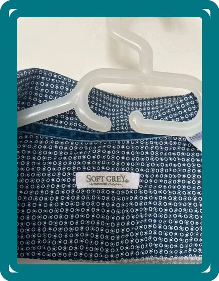 Chemise à motifs bleu - photo numéro 2