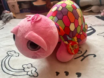 Peluche tortue rose neuf