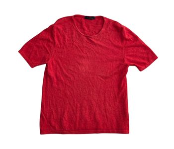 Pull manches courtes Collection Cachemire taille 36/38  Rouge