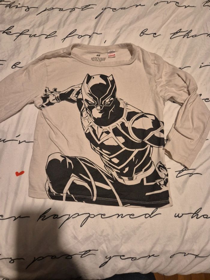 T shirt manches longues black panthère