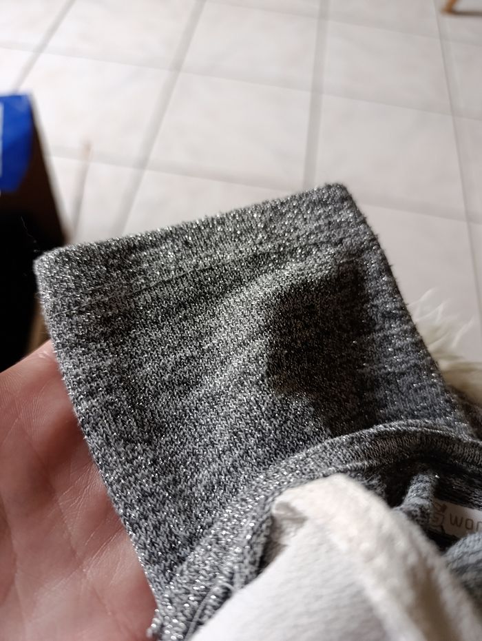 Pull femme gris et blanc - photo numéro 3