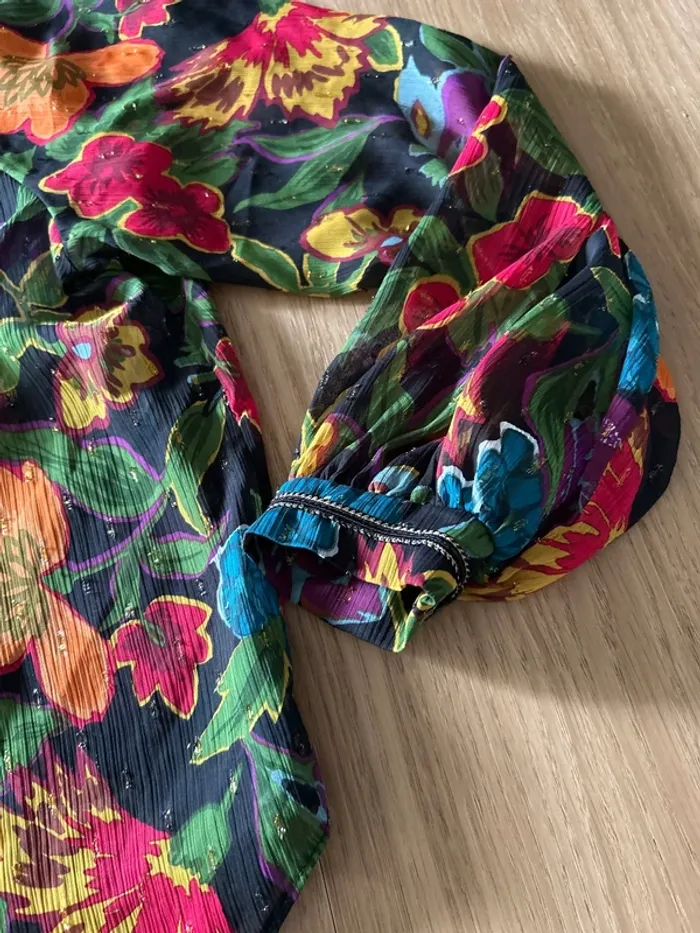 Chemise colorée bords dorés - photo numéro 3