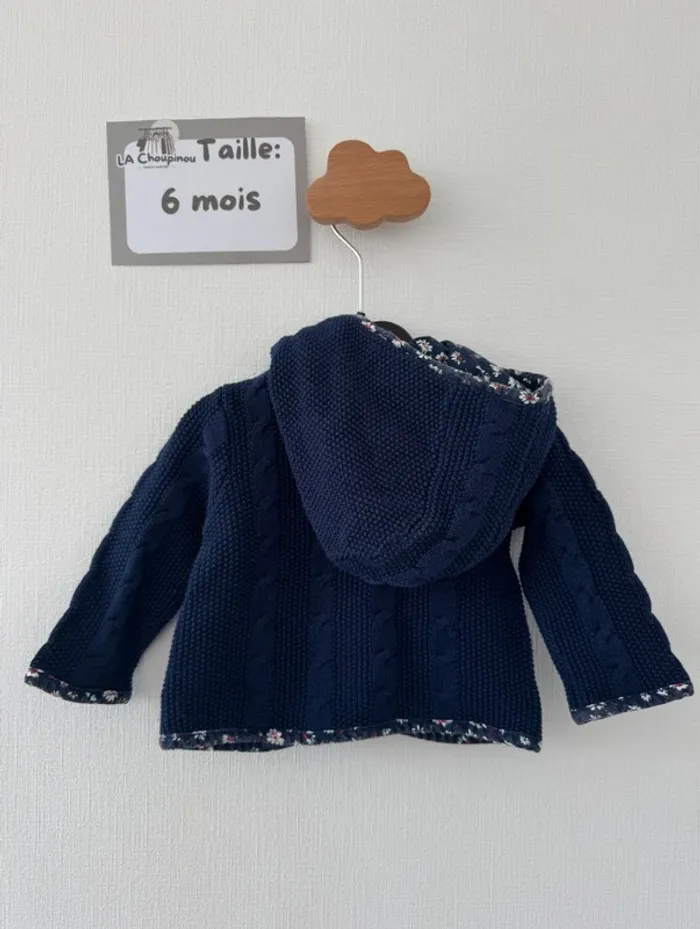Gilet bleu - taille 6 mois 🌸 - photo numéro 3