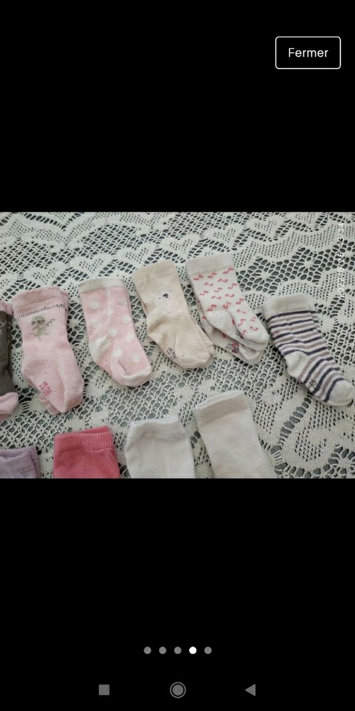 🌸Lot 13 chaussettes 3-6 mois, 15-16 "Kiabi" - photo numéro 4