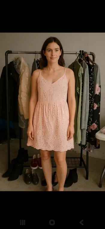 Robe rose saumon neuve qualité italienne