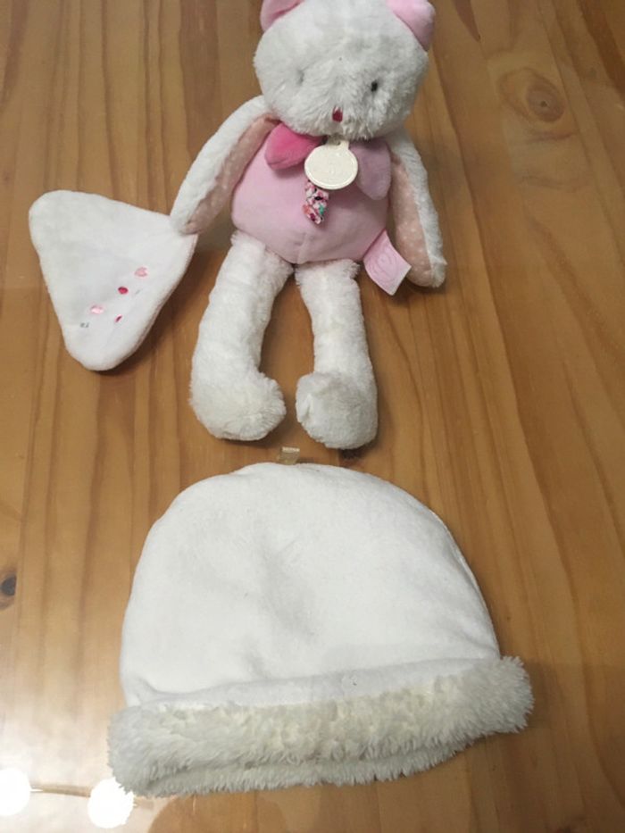 Bonnet blanc épais 3-6 mois bulle de BB