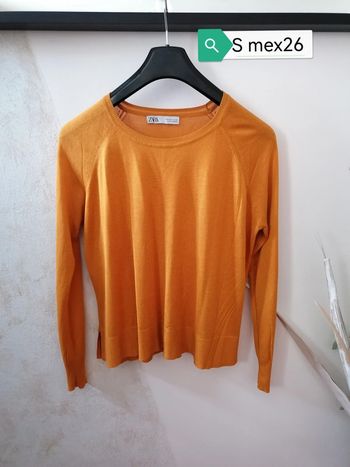 Pull fin moutarde Zara S mex26
