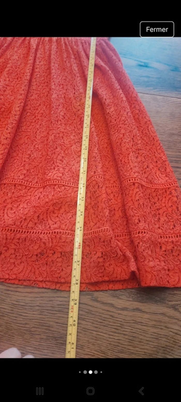 Jolie Robe FRNCH en dentelles rouge taille S - photo numéro 4