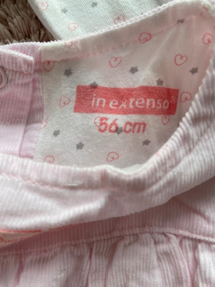 Robe en velours avec tee-shirts manches longues Inextenso 1 mois - photo numéro 4