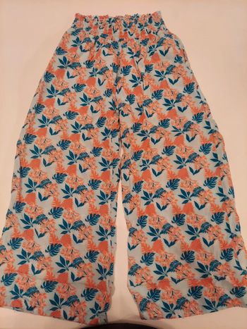 Pantalon fluide turquoise 6 ans