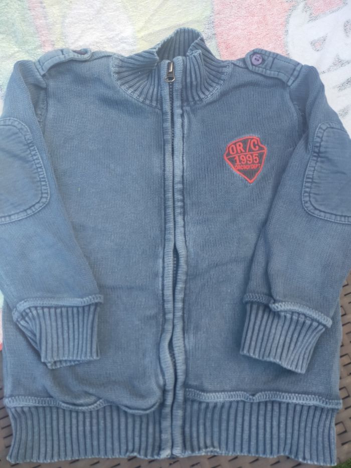 Gilet bleu double orchestra 5 ans