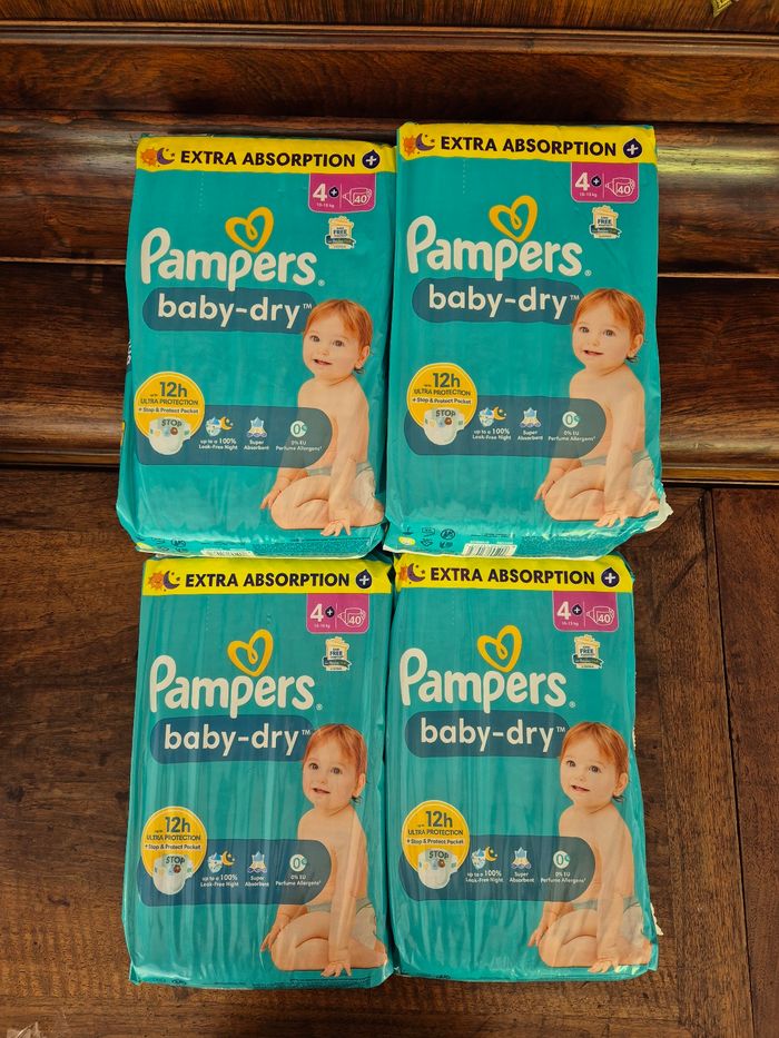 Couche taille 4+ Pampers Baby Dry : 160 Couches (4*40) - photo numéro 3