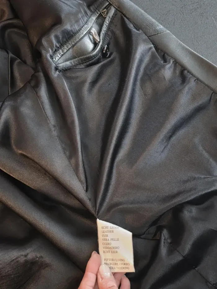 Veste en cuir véritable - photo numéro 5
