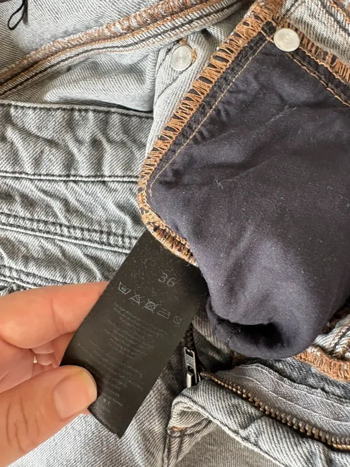 Jean jambe large gris – One Step – Taille 36 - photo numéro 4