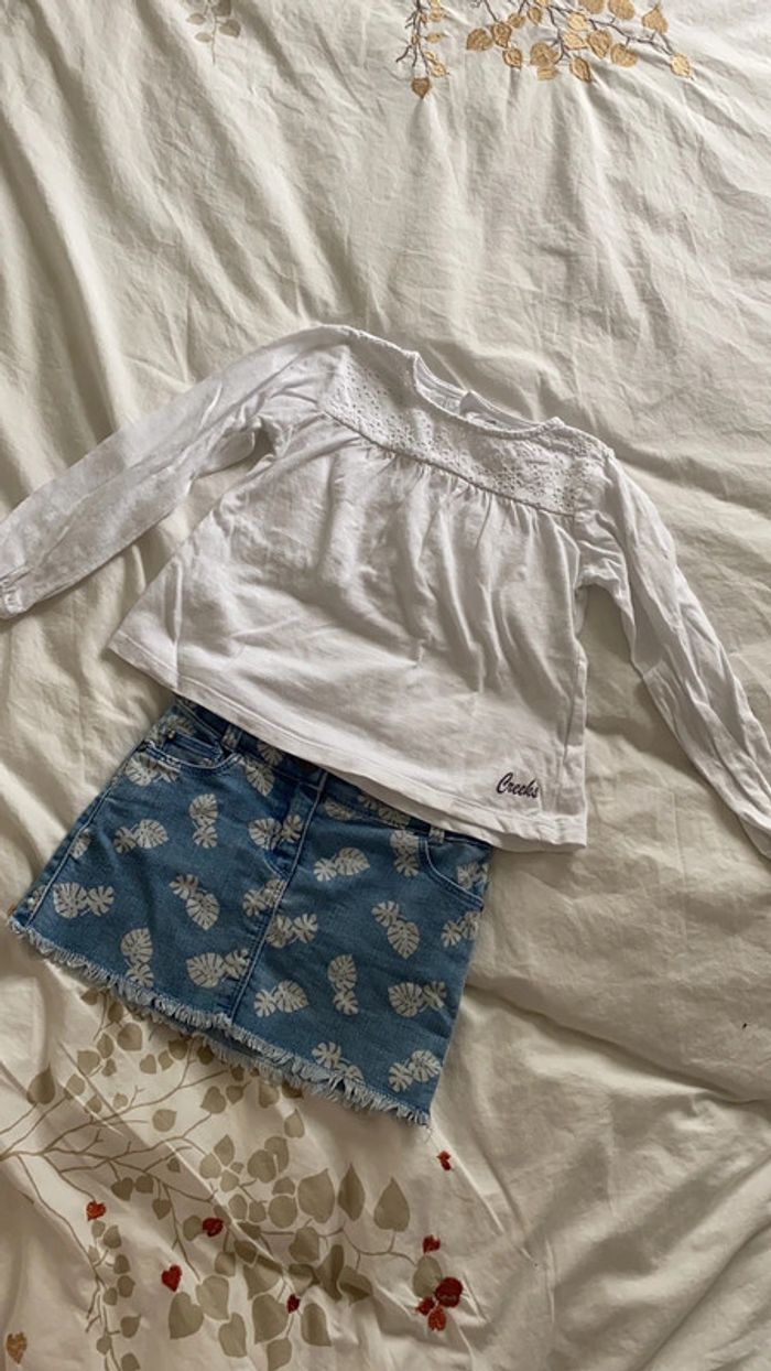 Ensemble jupe et t-shirt 3 ans