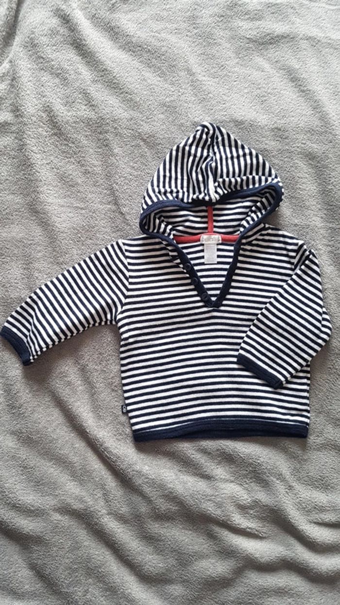 Pull rayé marin #obaibi 6 mois - photo numéro 3