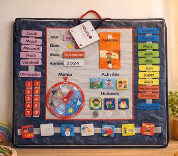 Calendrier éducatif en tissu Neuf Jeux Éducatif