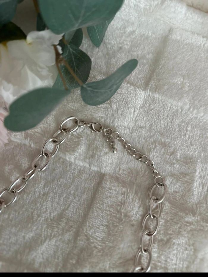 Collier à maillons argenté - photo numéro 3