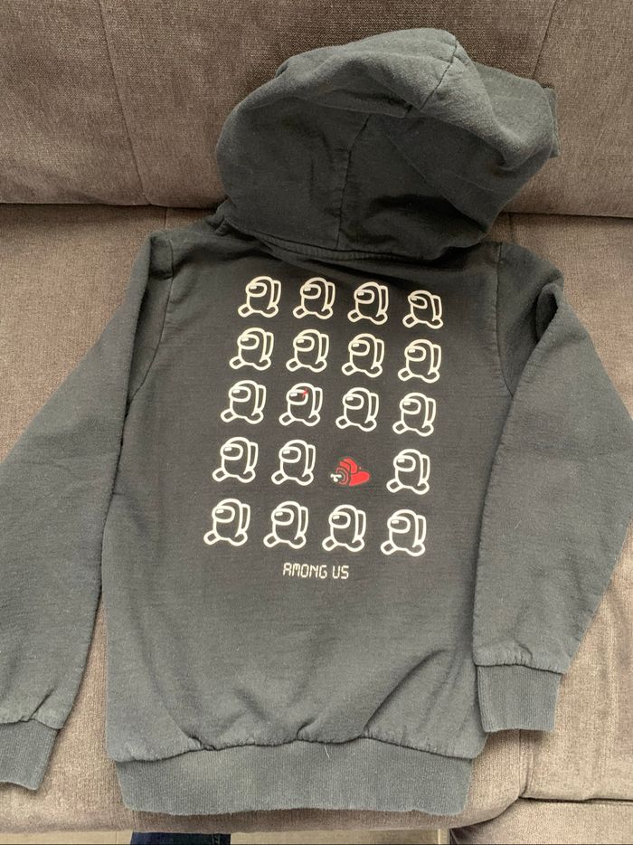 Sweat-shirt à capuche « Among us » taille 10 ans - photo numéro 2