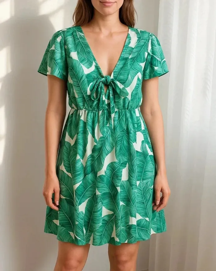 Robe tropicale légère  taille M