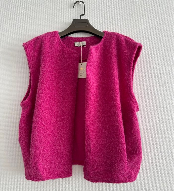 Gilet sans manches fuchsia