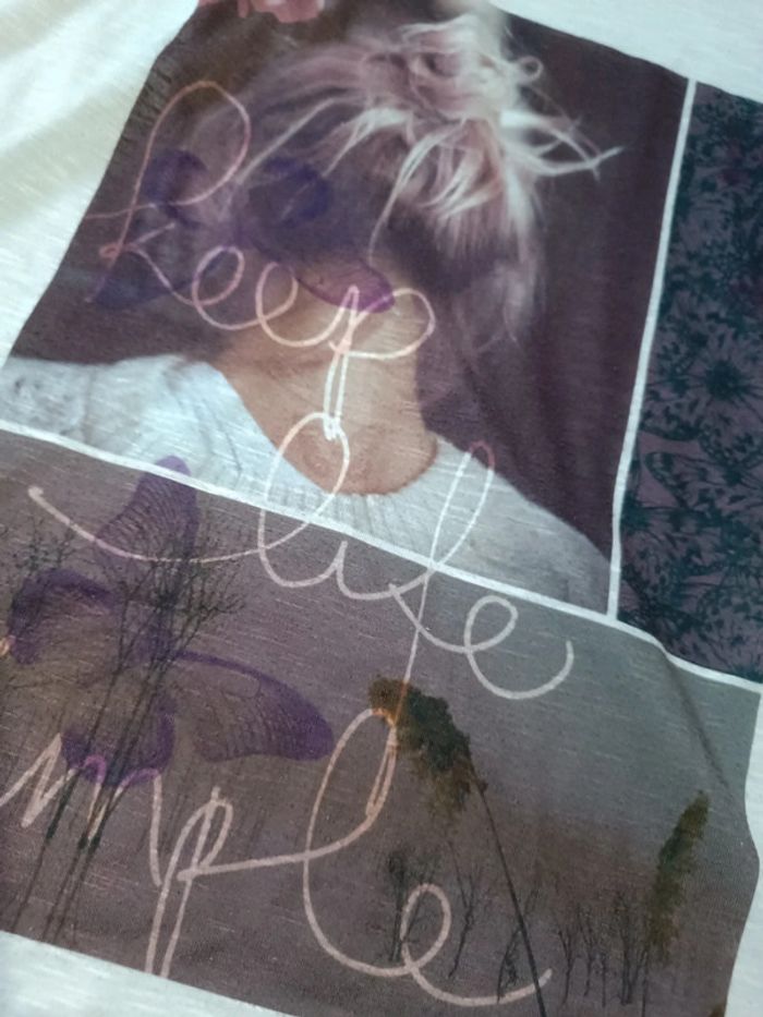 T-shirt blanc avec dessins M - photo numéro 2