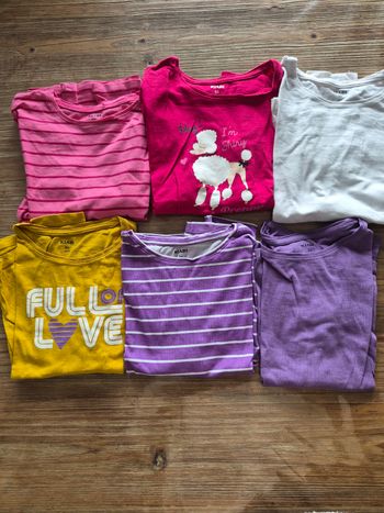Lot 6 T-shirts manches longues 