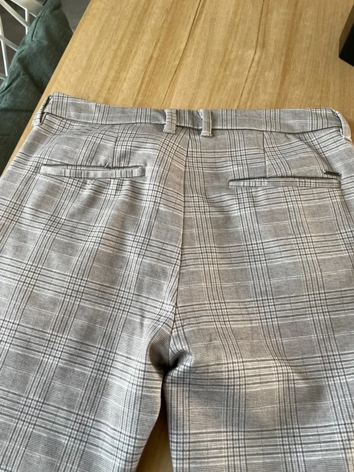 Chino à carreaux beige - photo numéro 3