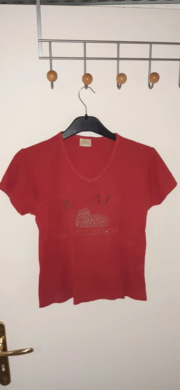 T-shirt rouge Roma