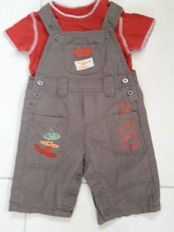 Ens salopette + T-shirt 6 Mois