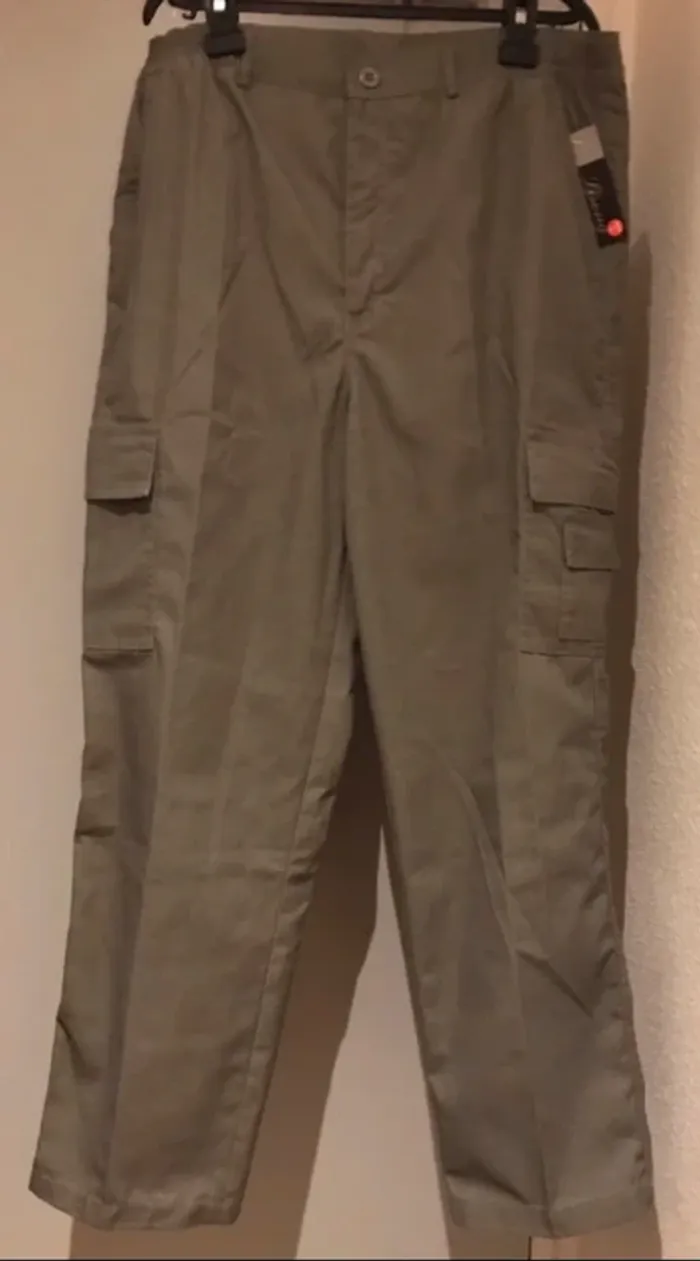 Pantalon linsong militaire kaki tissu taille L - photo numéro 3