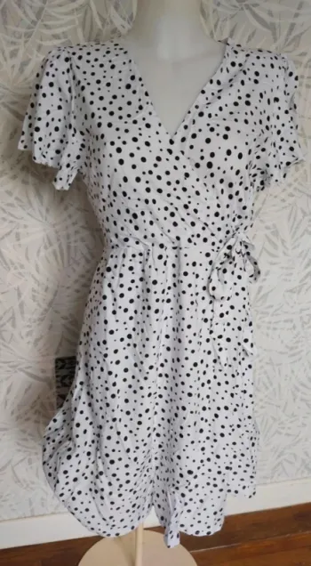 Sublime robe d'été femme à pois taille S/M 36/38