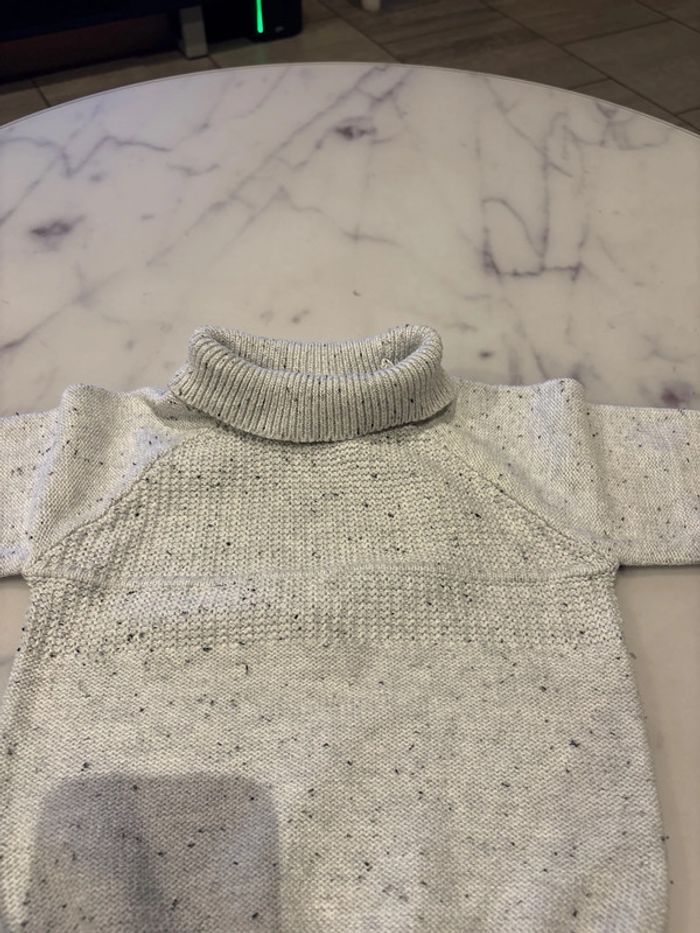 Pull col roulé gris garçon - photo numéro 4