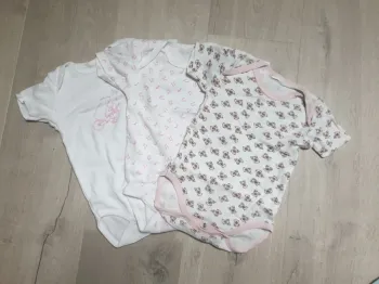 Lot de 3 bodies bébé fille 9 mois