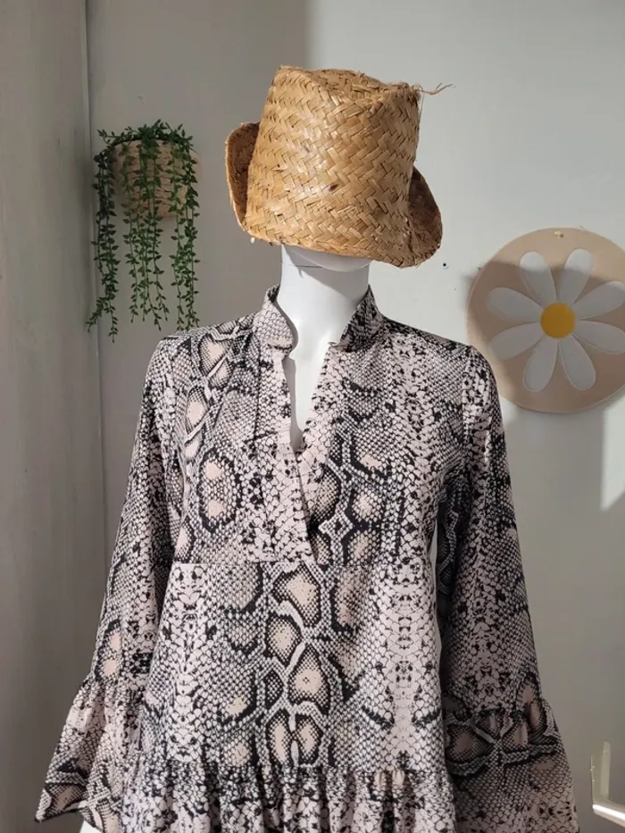 Robe tunique effet serpent