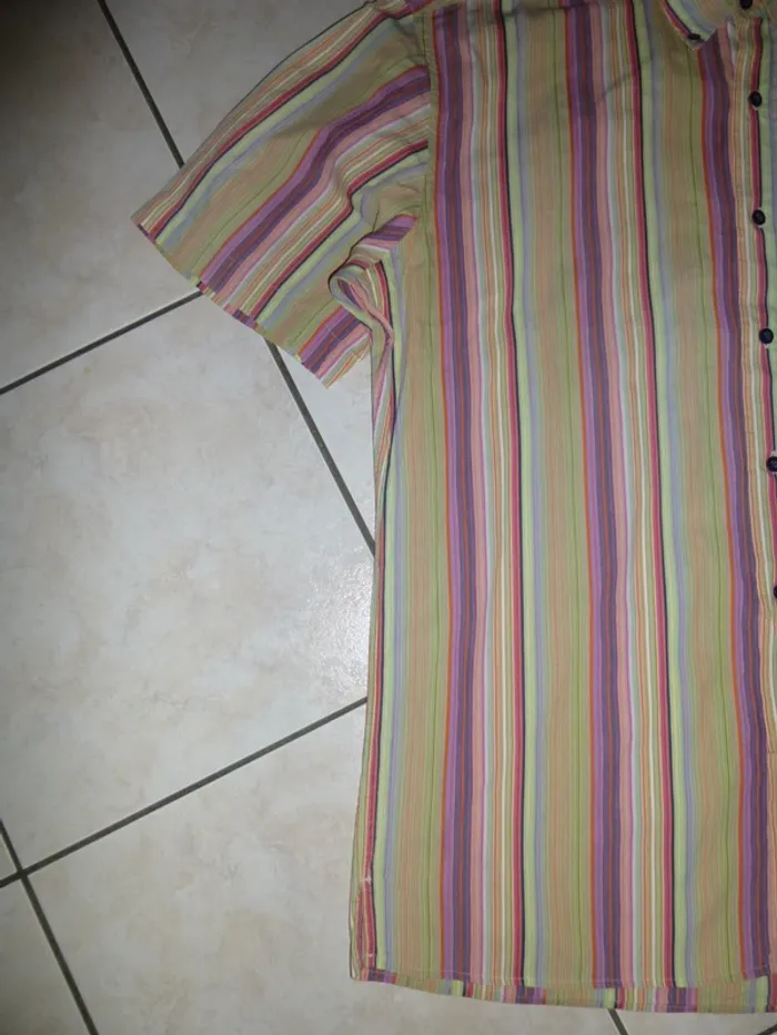 chemise manche court rayé Mise au Green taille XL - photo numéro 4