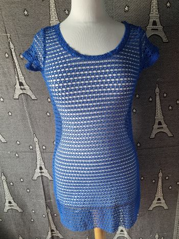 Robe d'été bleu ajouré taille 34-36