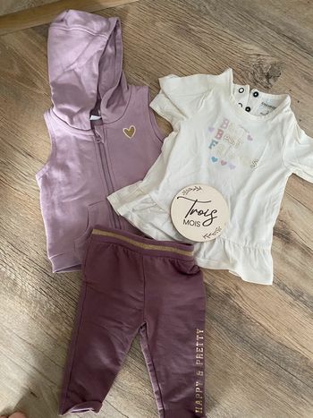 Ensemble 3 pièces bébé fille Orchestra 3 mois