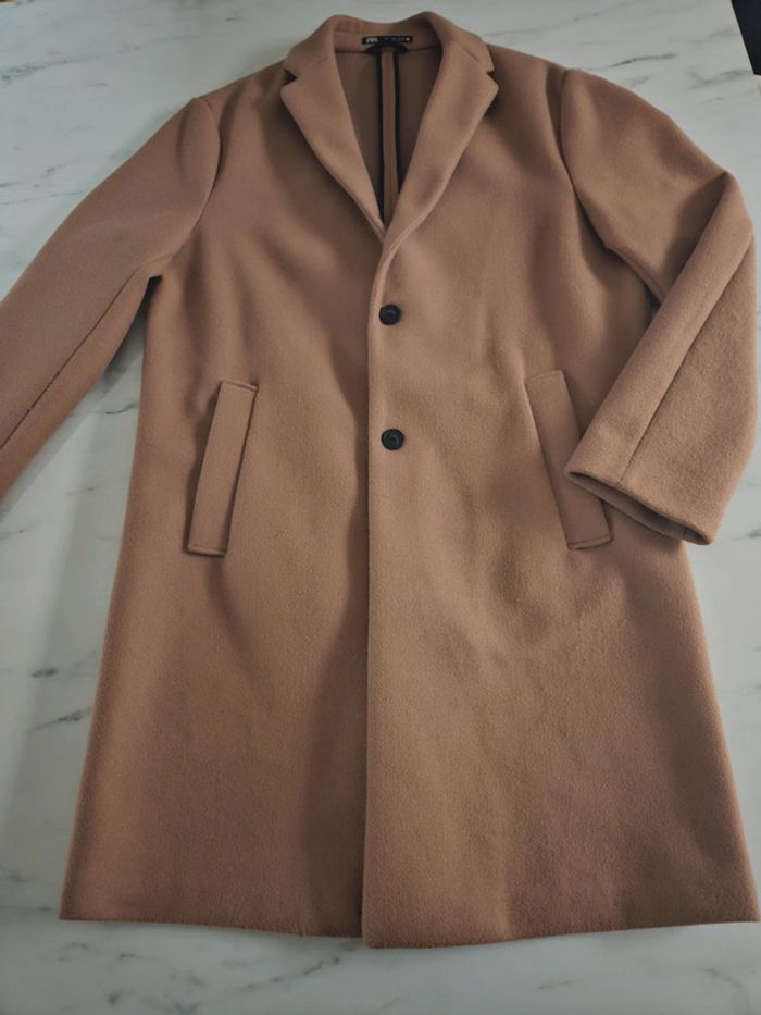Zara manteau long marron clair taille L - photo numéro 9