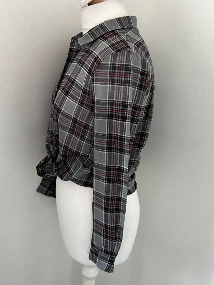 Chemisier à carreaux gris et bordeaux The Kooples XS - photo numéro 5