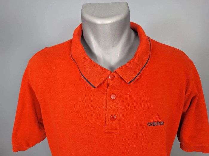polo vintage Adidas manche courte homme rouge / taille L brodé (366) - photo numéro 3