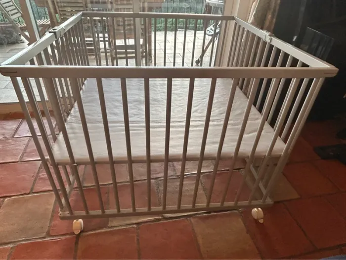 Parc pliant carré 1mx1m gris bébé9 - photo numéro 4