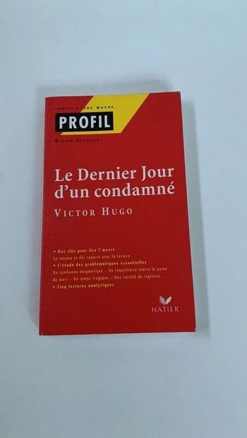Livre Profil - Victor Hugo : le dernier jour d'un condamne - 2001