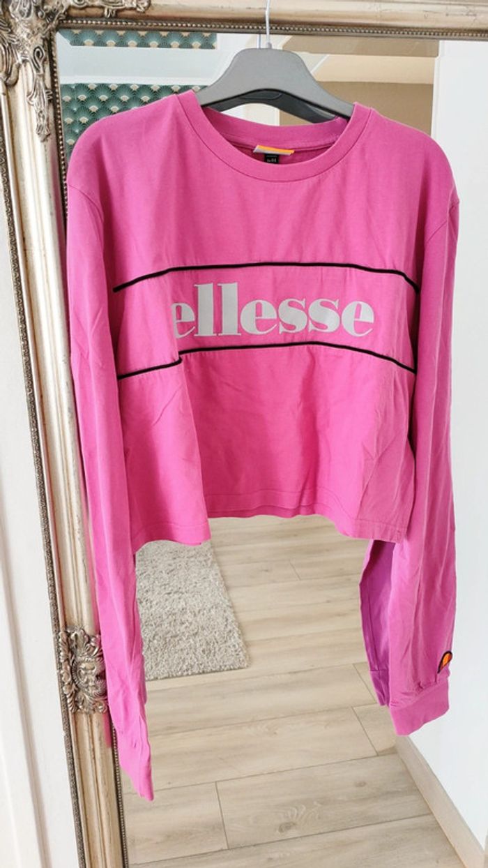 Crop top rose fuschia Ellesse femme